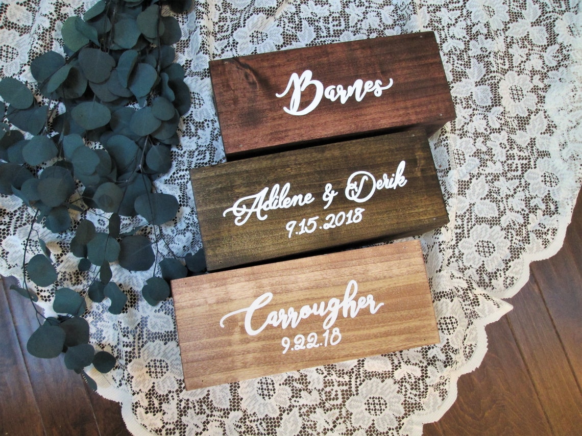 Personalized Wine Box Love Letter Box Wedding Unity Ceremony Etsy
