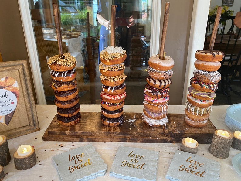 Bagel Bar Stand Rustic Bridal Shower Decor Bagel Stand Etsy