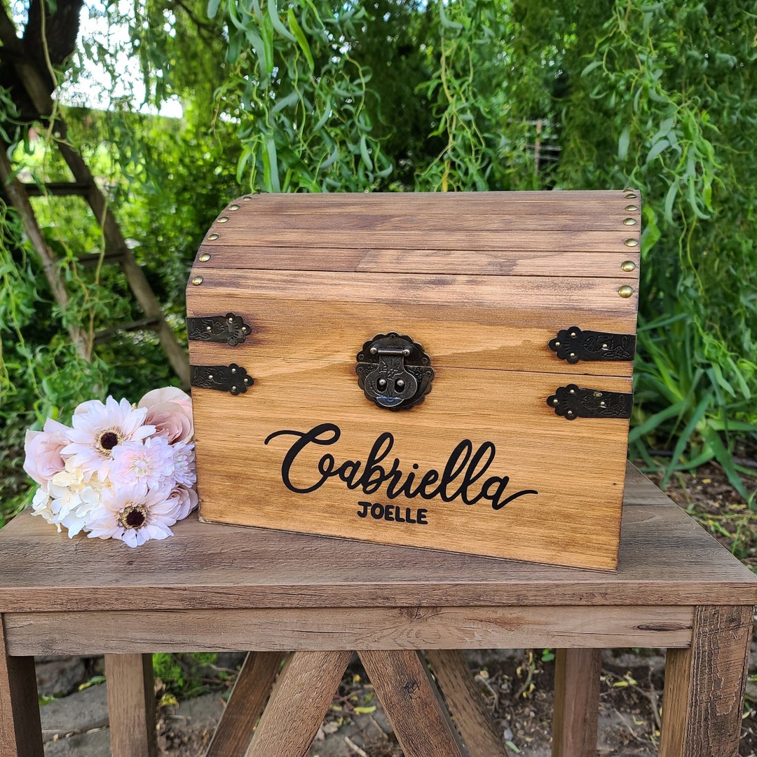 Darware Wooden Wedding Card Box for Receptions (Brown), Rustic Farmhouse  Wood Decorative Card Receiving Box for Birthdays, Showers, Graduations and