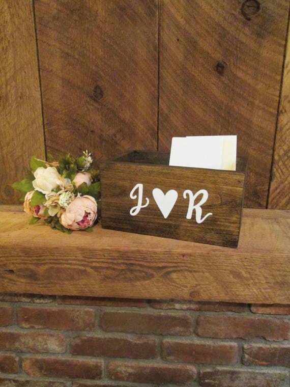 Custom Wooden Wedding Card Box Personalized Image 0