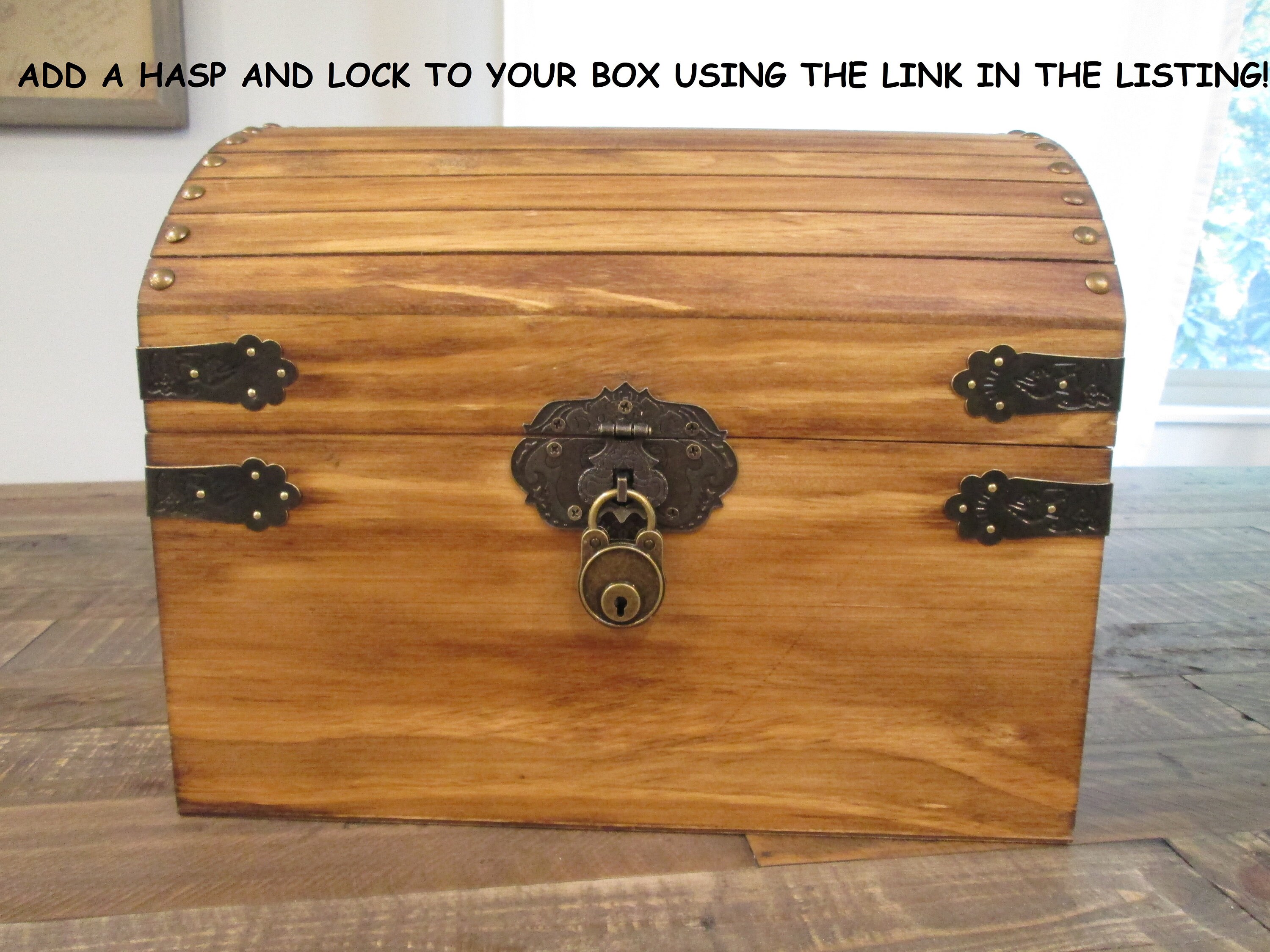 Personalized Last Name Wooden Card Box With Slot Card Chest Etsy