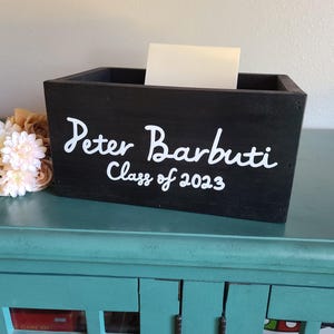 Rustic wooden cards box, wedding card holder, baby shower decor, bridal shower decoration, Christmas card storage, kitchen farm home decor image 2
