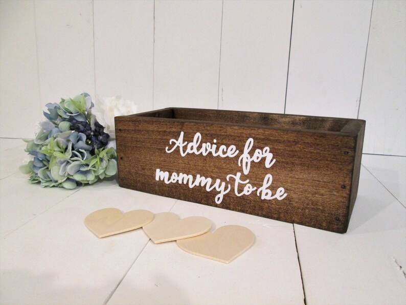 advice box for baby shower