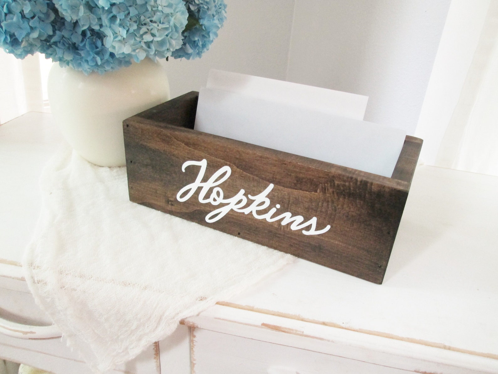 Personalized Wooden Card Box Backyard Wedding Decor Mail Etsy