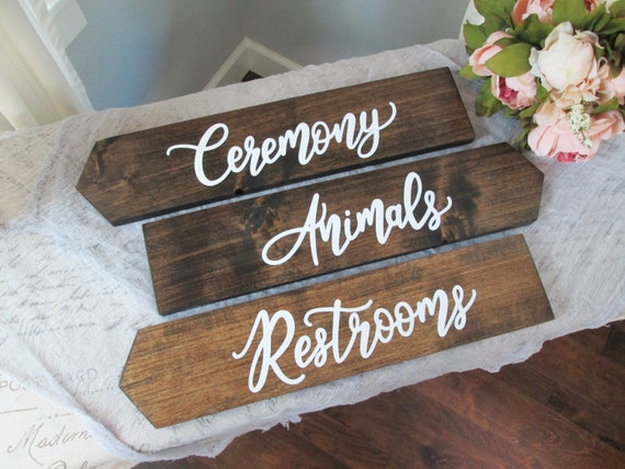 Arrow wedding signs, direction wedding signs, personalized directional signs, wedding this way, rustic wedding signs, barn reception decor