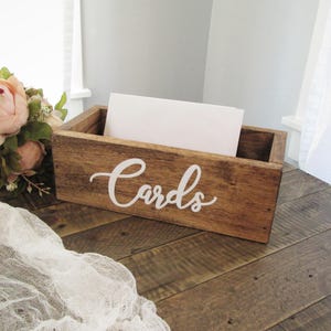 Personalized graduation card box, gift for graduate, class of 2025, dorm room decor, mail holder, mail organizer, rustic wooden cards box