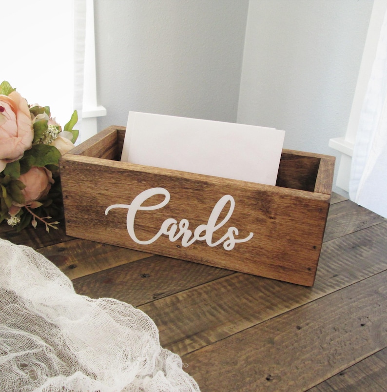Personalized graduation card box, gift for graduate, class of 2025, dorm room decor, mail holder, mail organizer, rustic wooden cards box