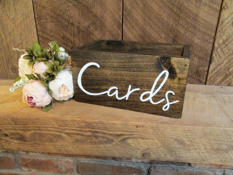 Rustic wooden cards box, wedding card holder, baby shower decor, bridal shower decoration, Christmas card storage, kitchen farm home decor, baby shower decor, wedding card box, graduation card box