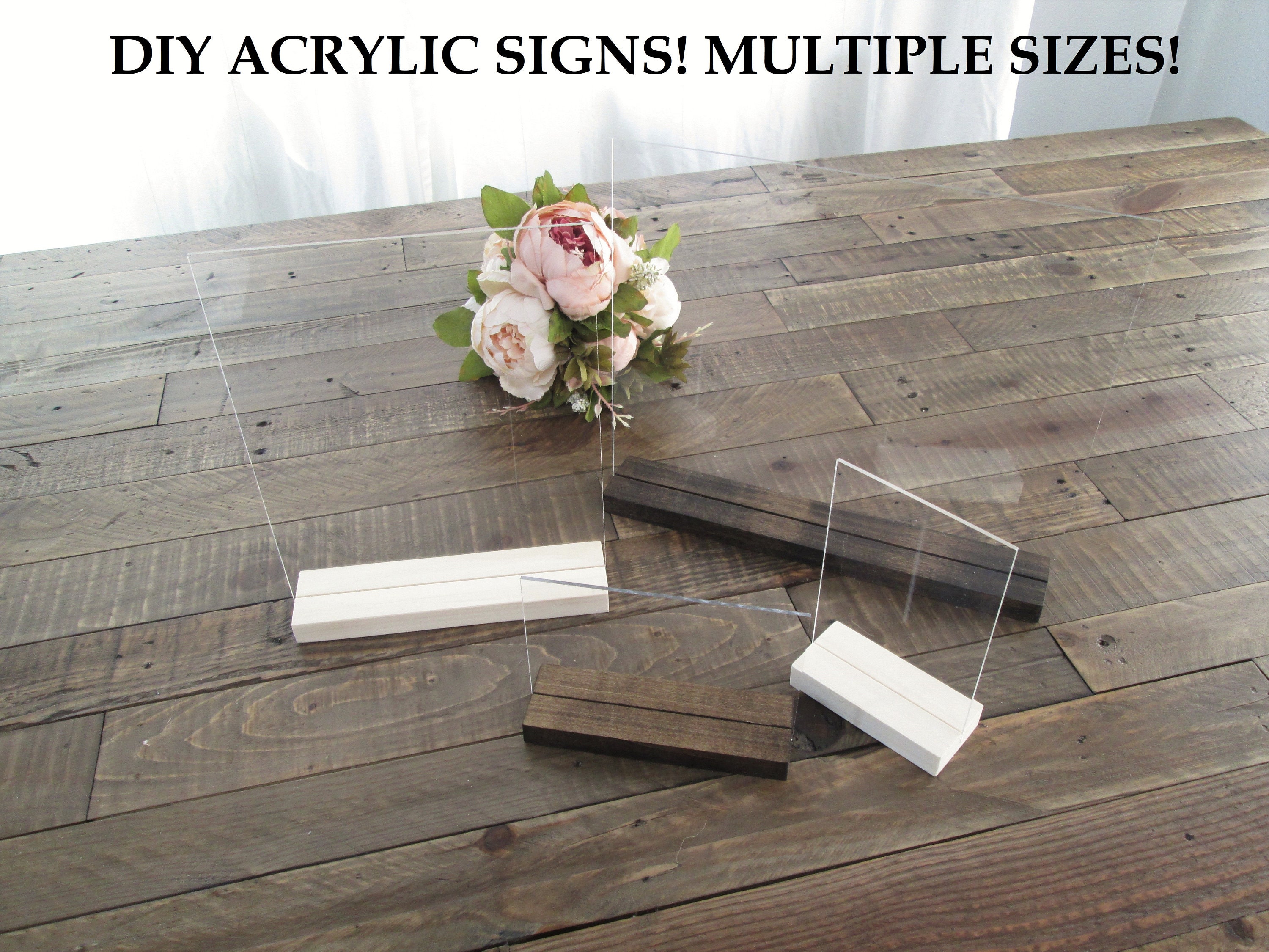 DIY acrylic sign blank acrylic sign 8x10 10x12 4x6 clear Etsy