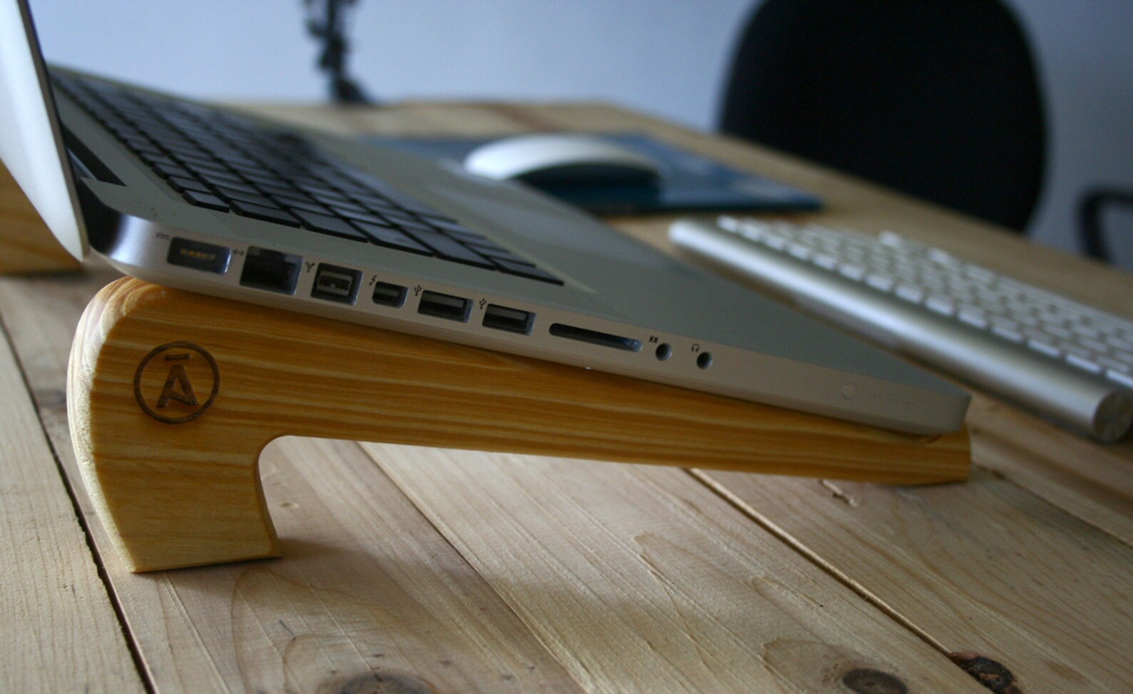 Laptopständer Laptopständer aus Holz MacBook Ständer Etsy.de