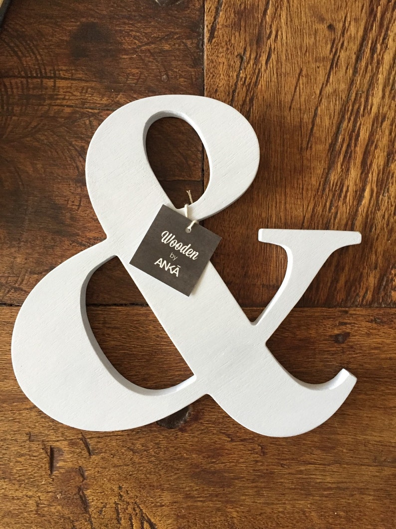 Wooden Ampersand Lettering Freestanding Wooden Letter Shelf Etsy