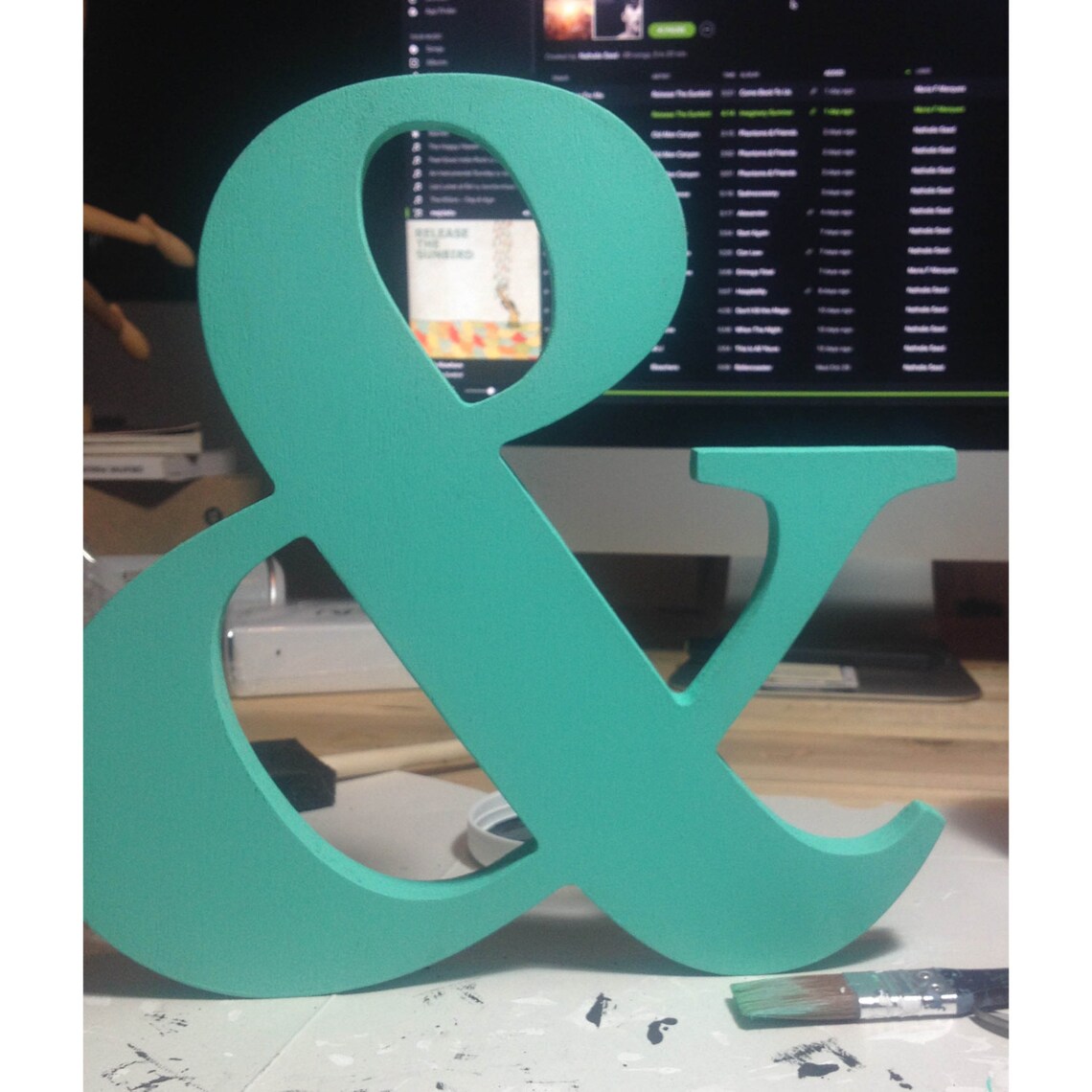 Wooden Letters Home Decor Shelf Decor Ampersand Wood Etsy