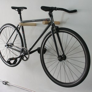 LEVITA wall mount bike rack / indoor bike storage / wall bike hooks / natural image 2
