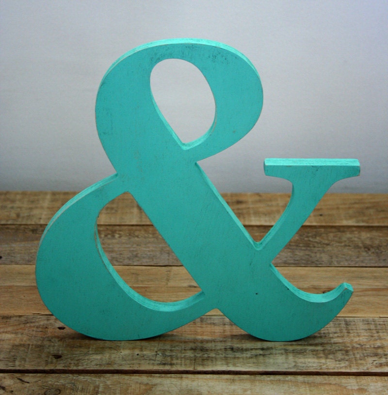 Wooden Letters Home Decor Shelf Decor Ampersand Wood Etsy