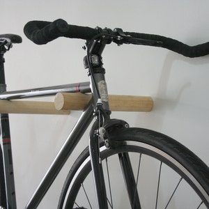 LEVITA wall mount bike rack / indoor bike storage / wall bike hooks / natural image 3