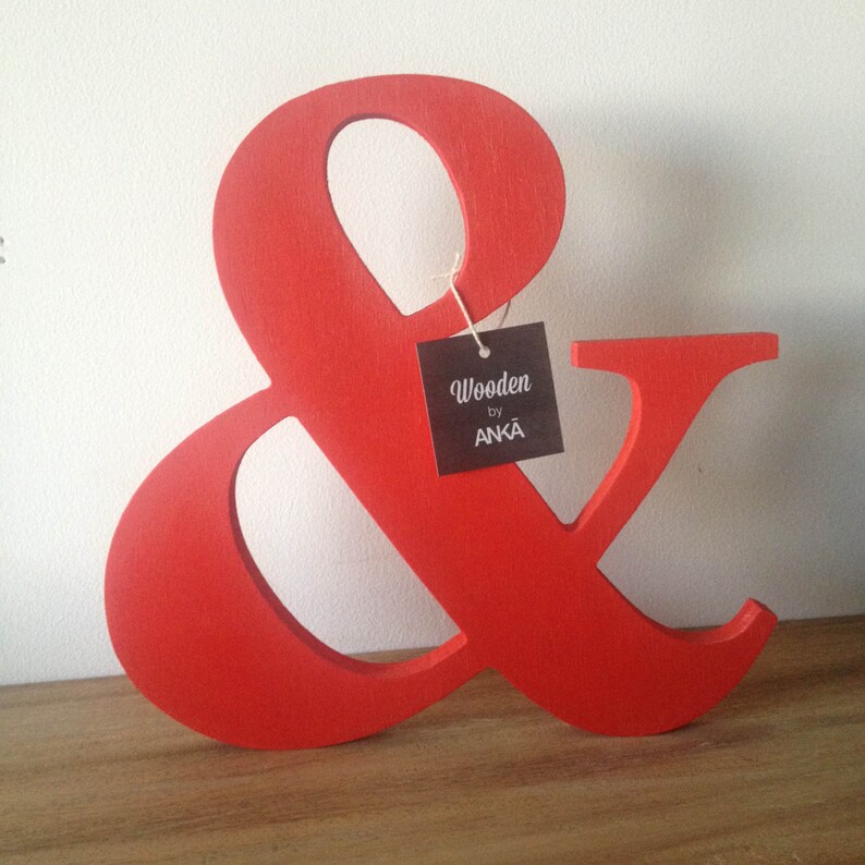 Wooden Letters Home Decor Shelf Decor Ampersand Wood Etsy