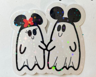 Mouse Ghost Couple Sticker