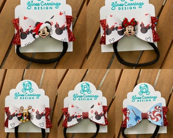 Holiday Mouse Bows/Baby Headbands