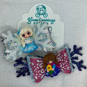 Ice Sister Clay Character Bows