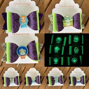 Haunted House Glow in the Dark Bows