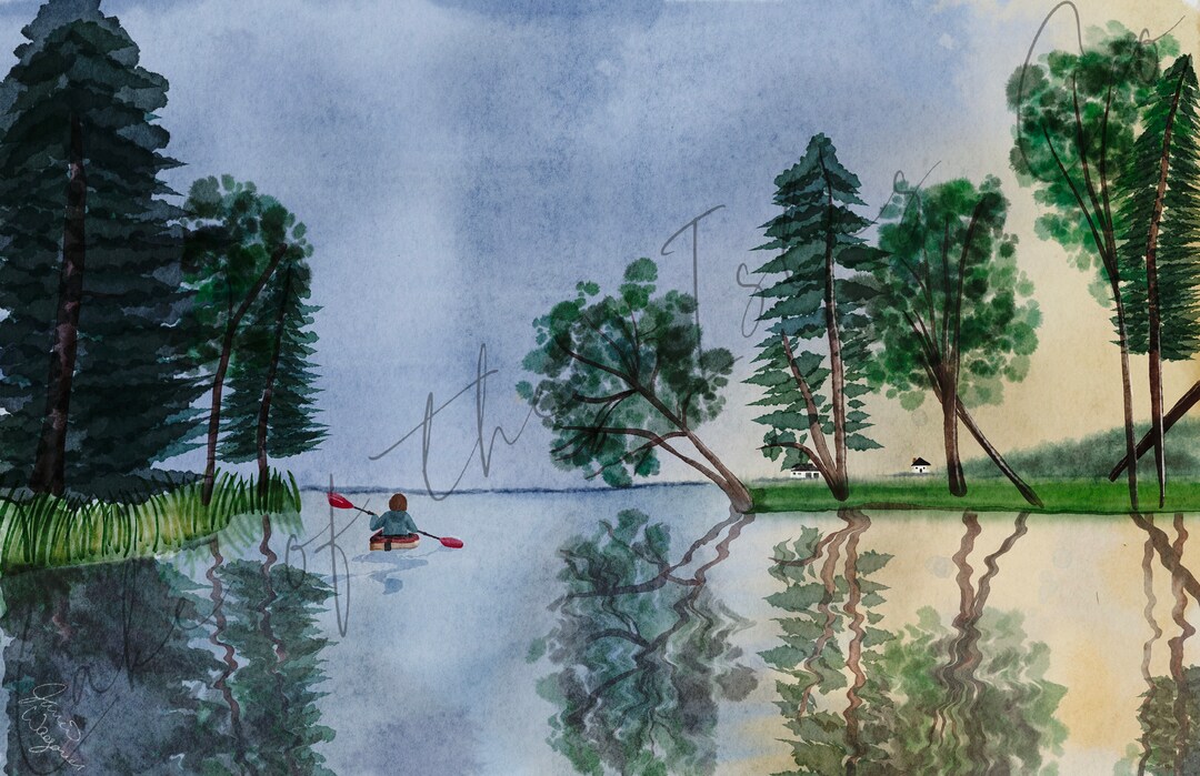 Kayaking in Secret Bay, Printable, Wellesley Island, 1000 Islands