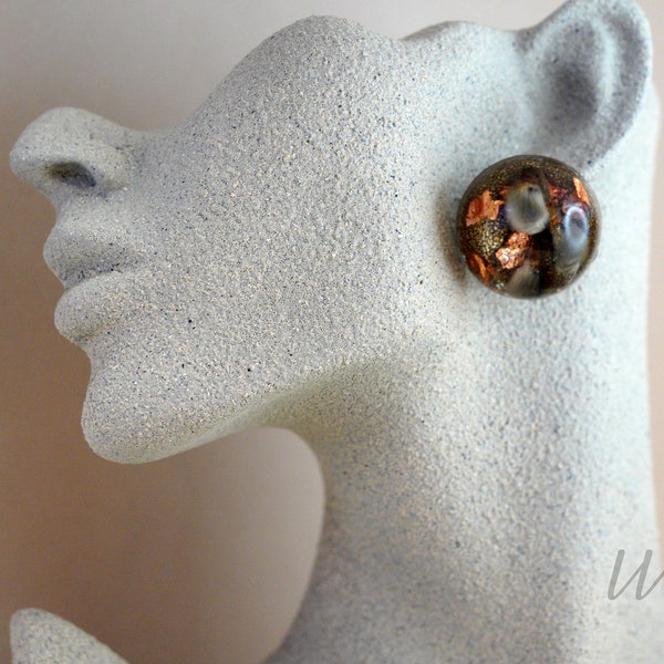 PUSSY WILLOW terrarium earrings,Forest 3D studs, Willow catkin resin earrings,MOSS earrings, Woodland Lichen jewelry,Statement Stud Bohemian