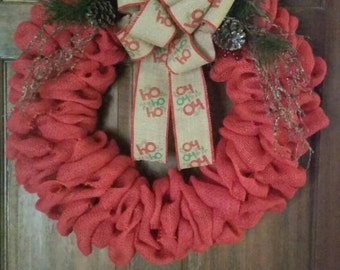 Beautiful, Rustic Wreath, Burlap Wreath, Christmas Wreath