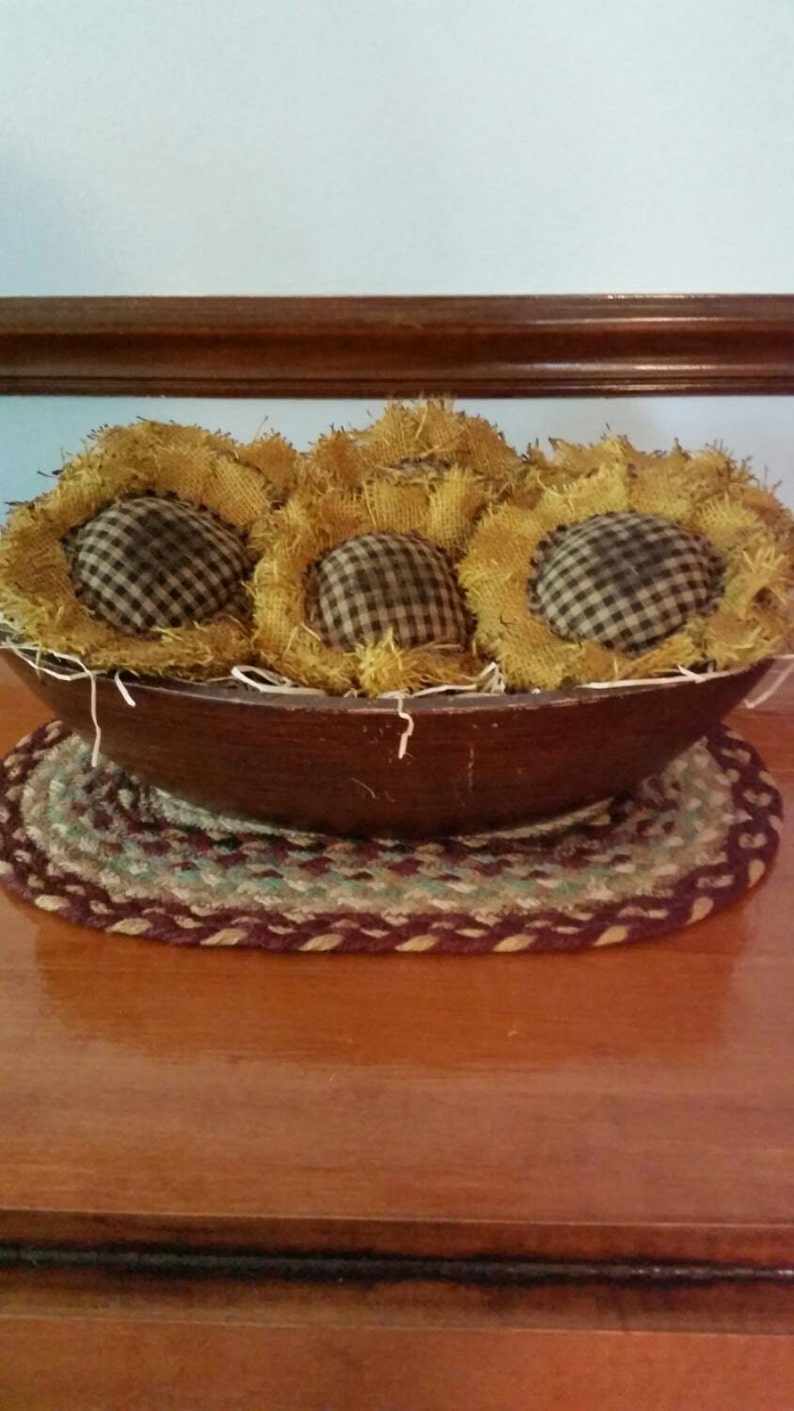 Six Grungy Rustic Primitive Everyday Bowl Fillers Burlap Etsy