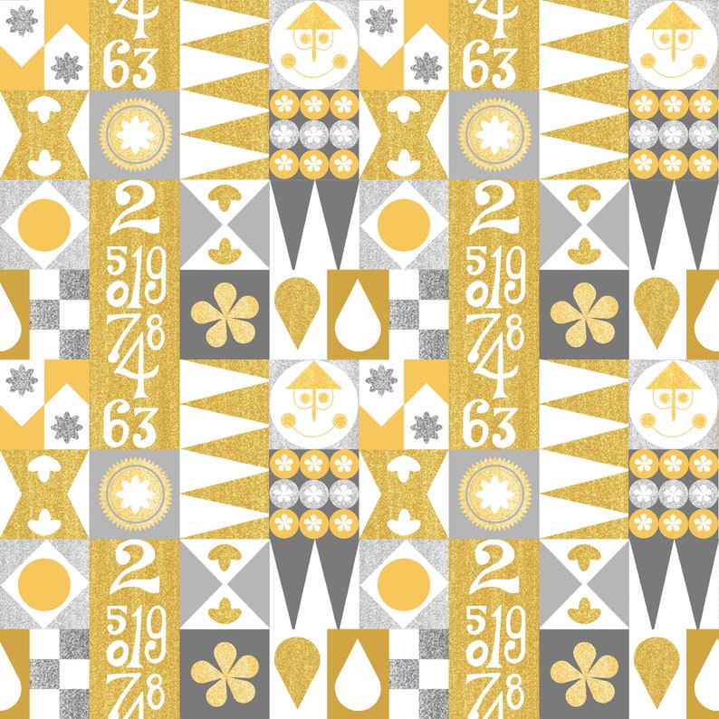 Smallest Pattern Small World Seamless Pattern Set | Colorful Fabric & Scrapbook (digital ...