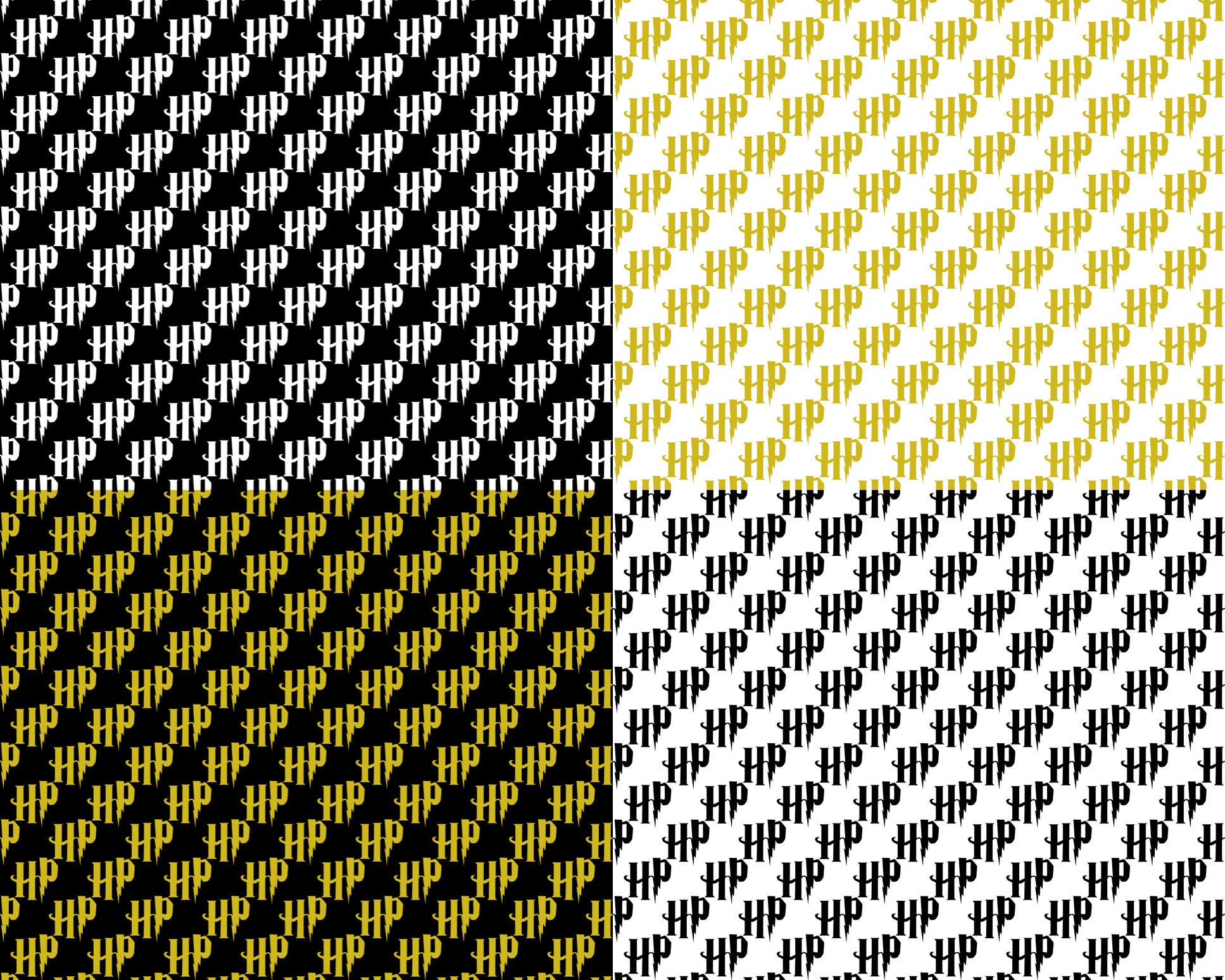 18 HP Hogwarts Seamless Patterns | Scrapbook Pages | Fabric Design ...