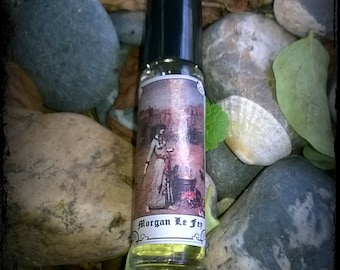 Morgan Le Fey Perfume Oil, Vanilla Amber Scent, Handmade 10ml Roll On