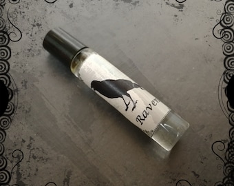 Raven Perfume Oil, Unisex Patchouli Leather Scent, 10ml Roll On