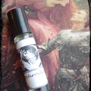 APHRODISIA , mystical sensual perfume oil 10ml roll on, wild woman, violets, amber, myrhh, rose, goddess Aphrodite devotional oil