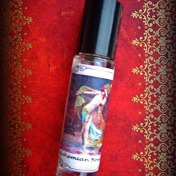 Bohemian Boudoir original hippy perfume oil, mystical sensual perfume oil 10ml roll on, wild woman, opium, musk, patchouli, nag champa