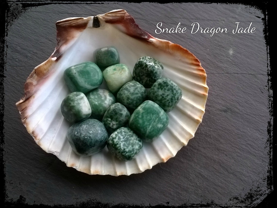 Snake Dragon Jade Tumble Stone Beautiful Unusual Stone - Etsy UK