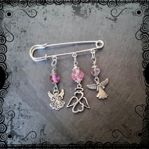 Guardian angels brooch cloak lapel pin
