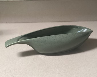 Russel Wright Gravy Boat Speckled Green