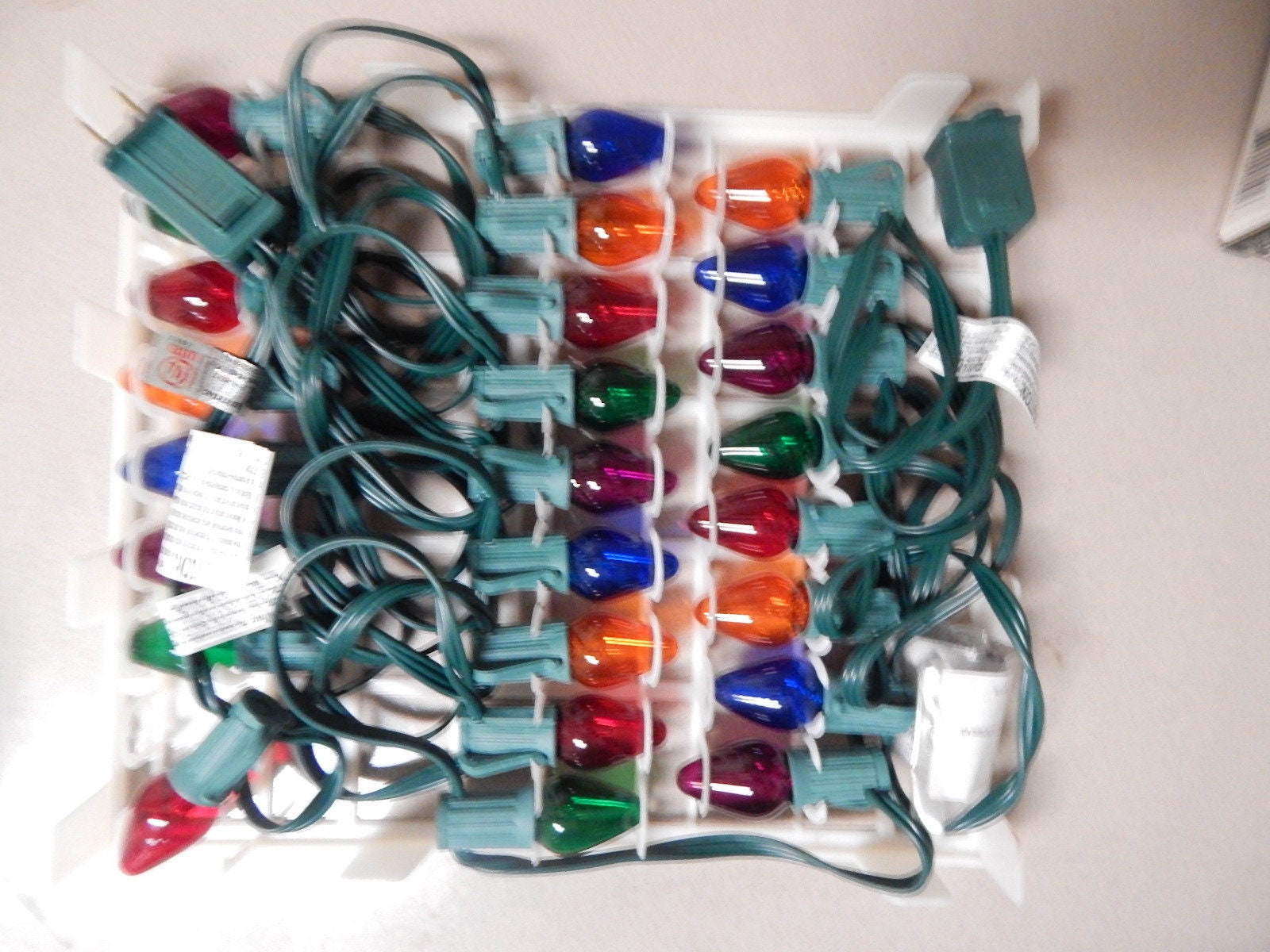 Set of 2 Vintage GE Christmas Lights C7 Bulbs Transparent Etsy