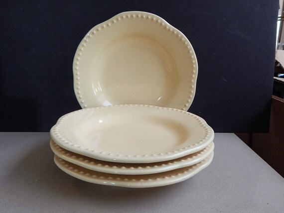 Set Of 4 Pottery Barn Yello Emma Plates 8 7 8 Etsy