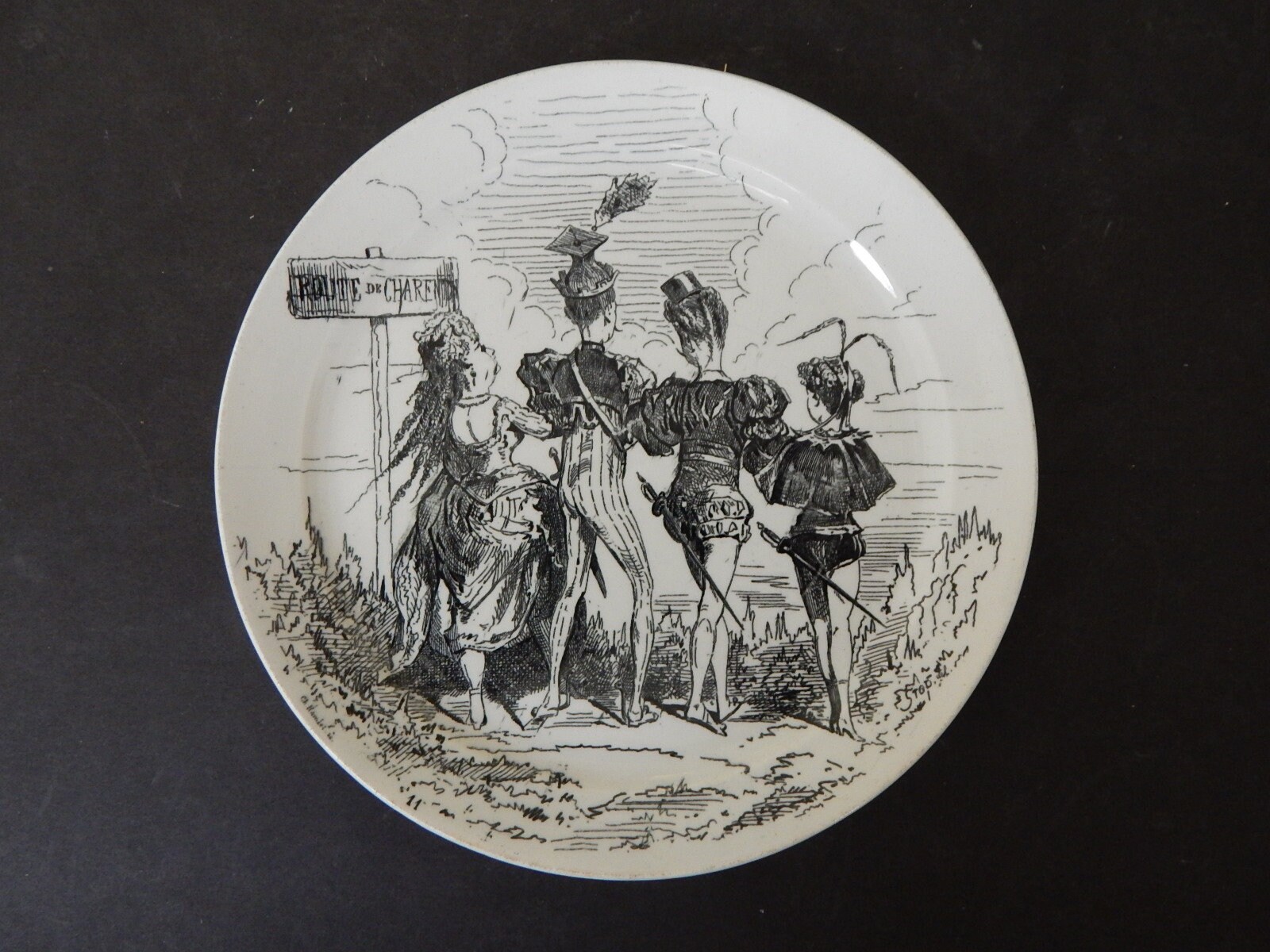 Opera Bouffe Plate By Greil Et Montereau Etsy