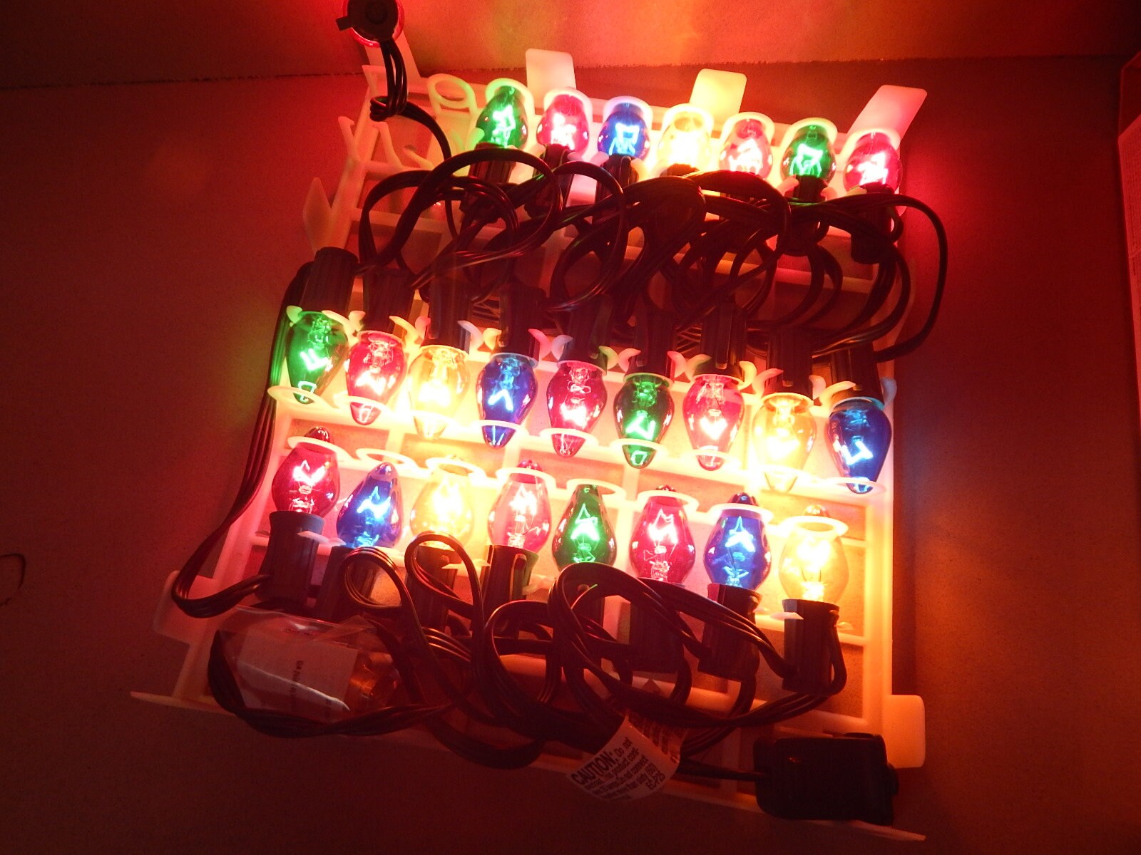 Set of 2 Vintage GE Christmas Lights C7 Bulbs Transparent Etsy