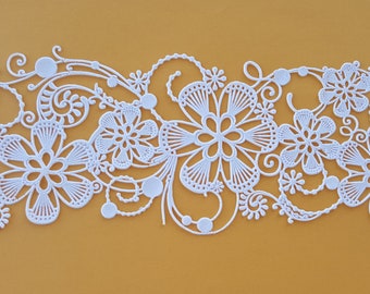 Edible Lace, White Vanilla WHISPERING WILLOW  Cake Lace Design Topper