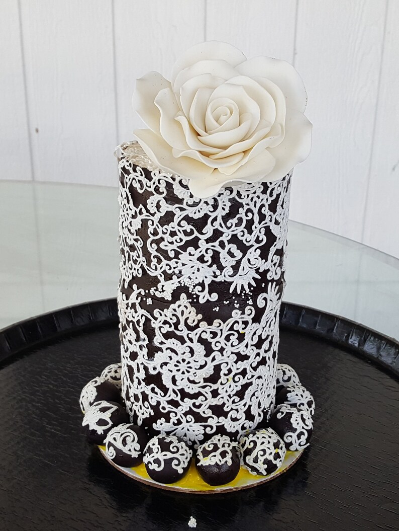 Gold Lace or Edible Lace Cake Lace White Vanilla Edible Lace Etsy