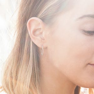 gold nugget hoop earrings
