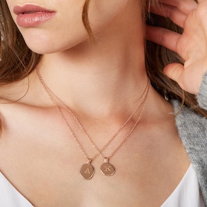 Personalised Rose Gold Initial Necklace