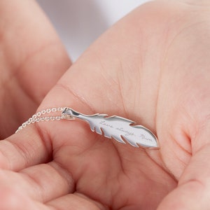 Personalised Feather Necklace