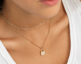 Personalised Love Locked Sterling Silver Padlock Necklace