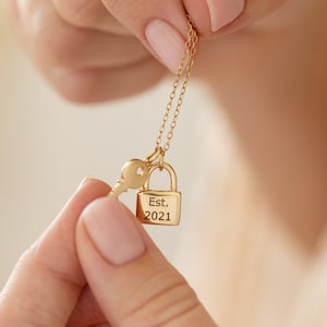 Love Lock Padlock Necklace - Etsy