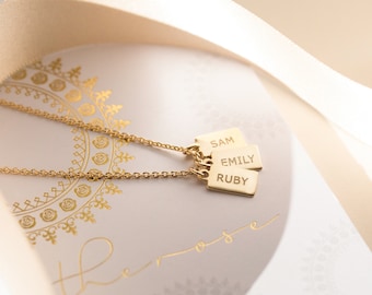 Personalised Tag Name Necklace - Available in Silver or Gold Plated