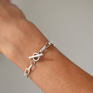Personalised Heavy Long Link T Bar Bracelet